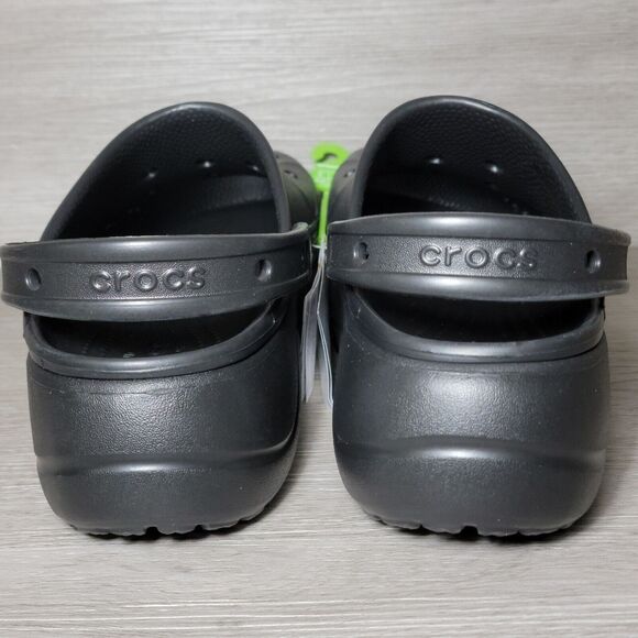 Crocs Women's Baya Platform Clog Slip On Comfort Sandal Shoes Size 11 Black New - Picture 8 of 11